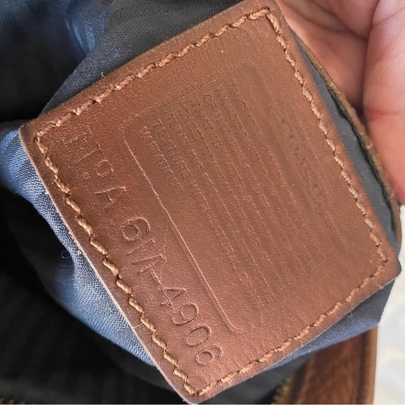 Vintage Coach  Brown Leather Crossbody Bag 6M-4906 Boho - Picture 6 of 13